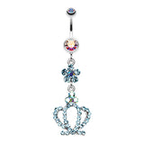 Nature Queen Belly Glitz - Dangling Belly Ring. Navel Rings Australia.
