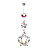 Nature Queen Belly Glitz - Dangling Belly Ring. Navel Rings Australia.