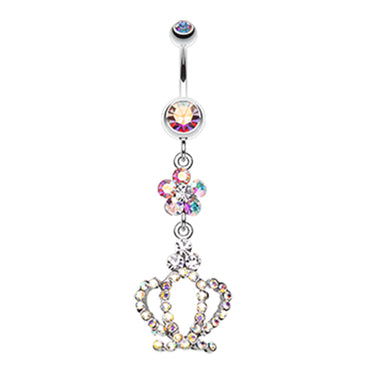 Nature Queen Belly Glitz - Dangling Belly Ring. Navel Rings Australia.