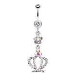 Nature Queen Belly Glitz - Dangling Belly Ring. Navel Rings Australia.