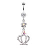 Nature Queen Belly Glitz - Dangling Belly Ring. Navel Rings Australia.