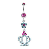 Nature Queen Belly Glitz - Dangling Belly Ring. Navel Rings Australia.