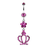 Nature Queen Belly Glitz - Dangling Belly Ring. Navel Rings Australia.