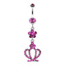 Nature Queen Belly Glitz - Dangling Belly Ring. Navel Rings Australia.