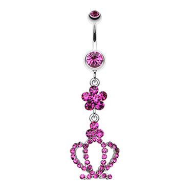 Nature Queen Belly Glitz - Dangling Belly Ring. Navel Rings Australia.