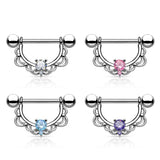 Monika Filigree Nipple Barbell - Nipple Ring. Navel Rings Australia.