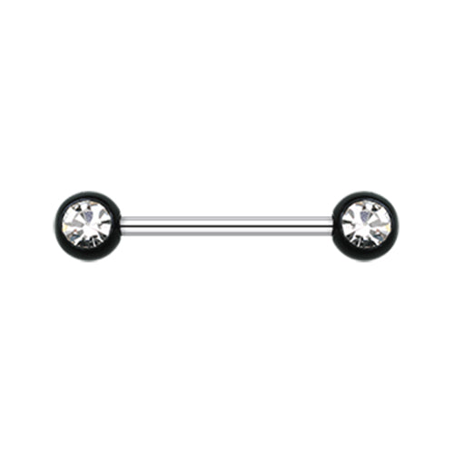 Vivid Gem Ball Nipple Barbell Rings - Nipple Ring. Navel Rings Australia.