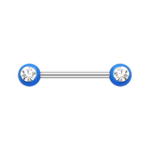Vivid Gem Ball Nipple Barbell Rings - Nipple Ring. Navel Rings Australia.