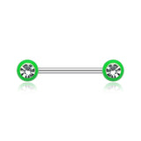 Vivid Gem Ball Nipple Barbell Rings - Nipple Ring. Navel Rings Australia.
