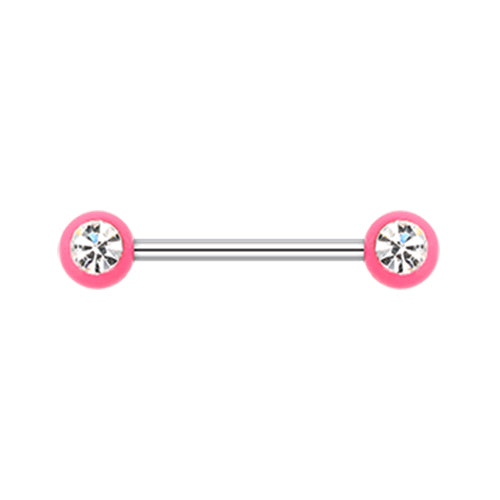 Vivid Gem Ball Nipple Barbell Rings - Nipple Ring. Navel Rings Australia.