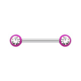 Vivid Gem Ball Nipple Barbell Rings - Nipple Ring. Navel Rings Australia.