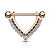 Midnight Jewels Nipple Barbell with Rose Gold Plating