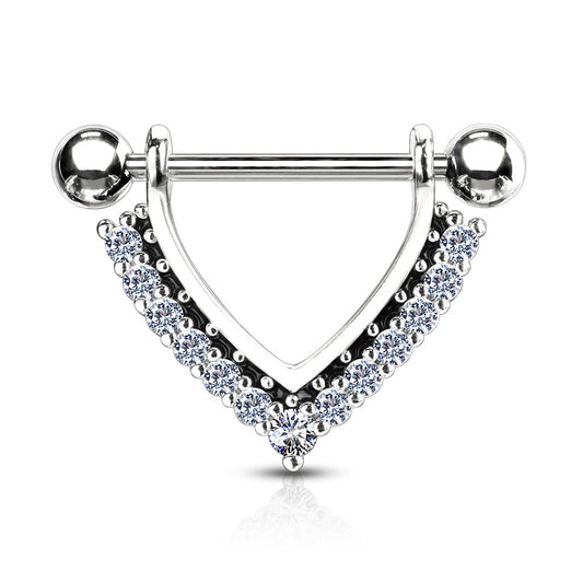 Midnight Jewels Nipple Barbell - Nipple Ring. Navel Rings Australia.