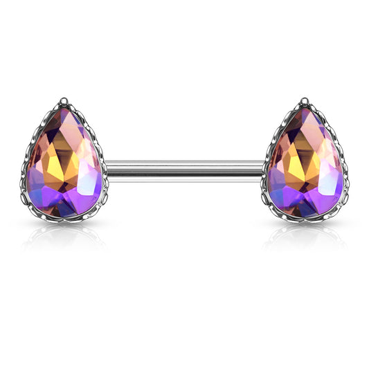 La Femme Teardrops Nipple Ring - Nipple Ring. Navel Rings Australia.