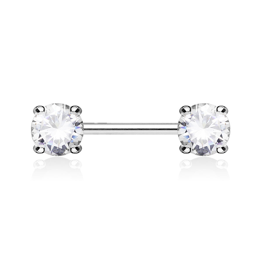 Classic Prong Celeste Nipple Rings - Nipple Ring. Navel Rings Australia.