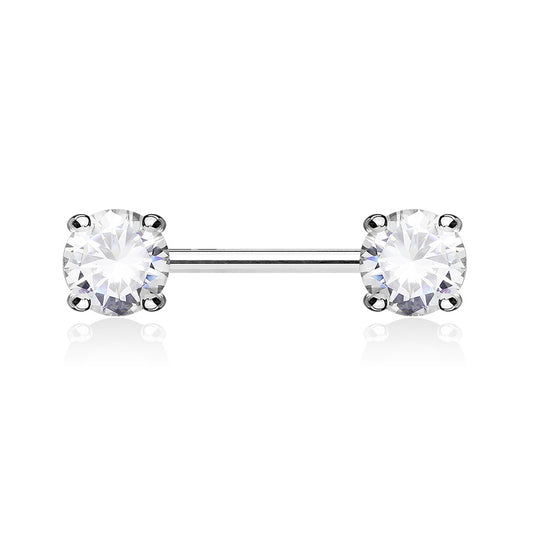 Classic Prong Celeste Nipple Rings - Nipple Ring. Navel Rings Australia.