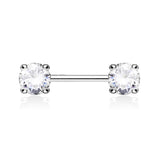 Classic Prong Celeste Nipple Rings - Nipple Ring. Navel Rings Australia.