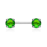 Classic Prong Celeste Nipple Rings - Nipple Ring. Navel Rings Australia.