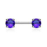 Classic Prong Celeste Nipple Rings - Nipple Ring. Navel Rings Australia.