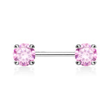 Classic Prong Celeste Nipple Rings - Nipple Ring. Navel Rings Australia.