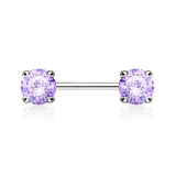 Classic Prong Celeste Nipple Rings - Nipple Ring. Navel Rings Australia.