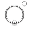 Captive Bead Nose Hoop in 14K White Gold