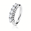 Crystal Cluster Clicker Body Jewellery in 14K White Gold