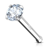 Gem Nose Stud in 14K White Gold - Nostril. Navel Rings Australia.