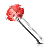 Gem Nose Stud in 14K White Gold - Nostril. Navel Rings Australia.