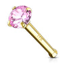 Gem Nose Stud in 14K Yellow Gold - Nostril. Navel Rings Australia.