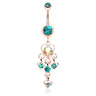 Lamellah Sensual Heart Belly Bar - Dangling Belly Ring. Navel Rings Australia.