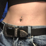 Double Gem Opal Gleam Classique Belly Bars - Basic Curved Barbell. Navel Rings Australia.