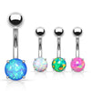 Sabella Prong Opal Belly Ring