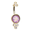 Golden Seraphina Crowned Opal Belly Ring
