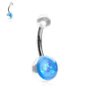 Opal Glitteresque Acrylic Belly Bars - Basic Curved Barbell. Navel Rings Australia.