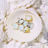 Internally Threaded Opal Prong Replacement Ball in 14k White Gold