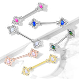 Opal Dusk Nipple Jewellery with Gold Plating - Nipple Ring. Navel Rings Australia.