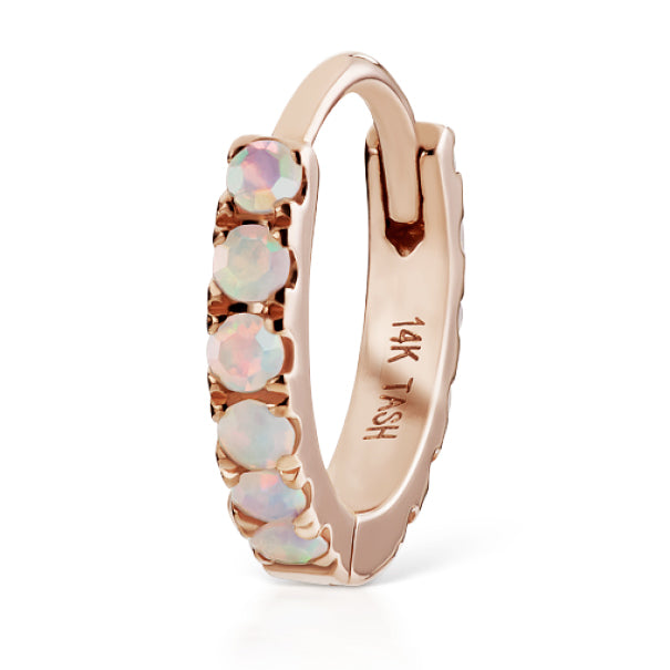 Opal Eternity Earring by Maria Tash in Rose Gold - Earring. Navel Rings Australia.