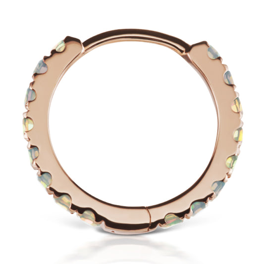 Opal Eternity Earring by Maria Tash in Rose Gold - Earring. Navel Rings Australia.
