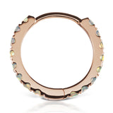 Opal Eternity Earring by Maria Tash in Rose Gold - Earring. Navel Rings Australia.