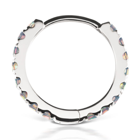 Opal Eternity Earring by Maria Tash in White Gold - Earring. Navel Rings Australia.