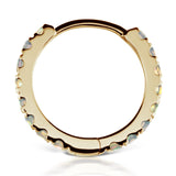 Opal Eternity Earring by Maria Tash in 14K Gold - Earring. Navel Rings Australia.