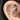 Opal Four Ball Trinity Earring by Maria Tash in 14K White Gold. Flat Stud. - Earring. Navel Rings Australia.
