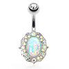 Rococo Opal Belly Ring