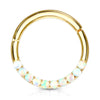 Opal Septum & Daith Segment Ring in 14K Yellow Gold