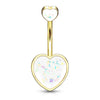 Maja Heart Opal Belly Bar with Gold Plating