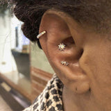 Opal Eternity Earring by Maria Tash in Rose Gold - Earring. Navel Rings Australia.