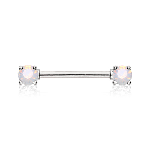 Double Opaline Nipple Barbell Ring - Nipple Ring. Navel Rings Australia.