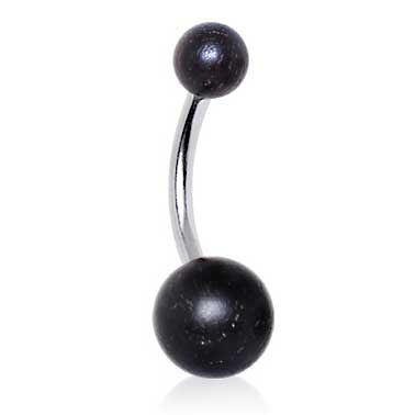 Organic Wood Classique Belly Rings - Basic Curved Barbell. Navel Rings Australia.