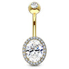 Jojo Ovaline Belly Bar with Gold Plating